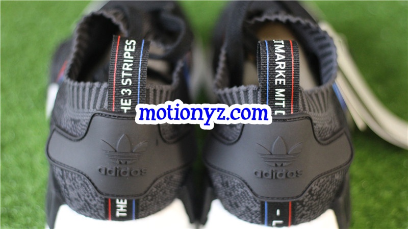 Real Boost Adidas NMD R1 Primeknit Tricolor Black